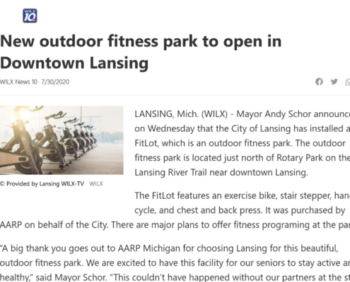 Public fitness park opens along Lansing River Trail