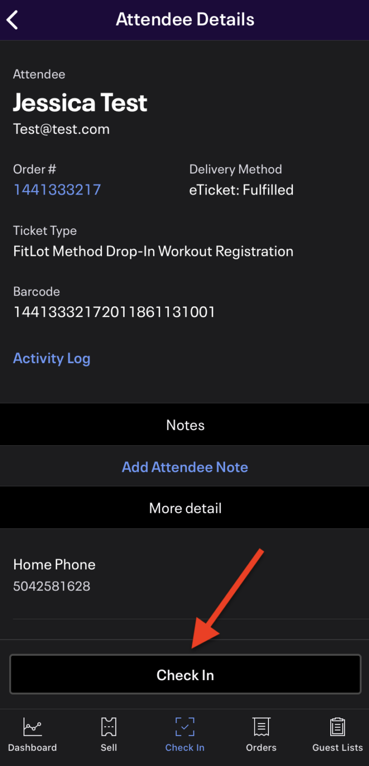Check-In PRE-REGISTERED Class Attendees on the Eventbrite Organizer App ...